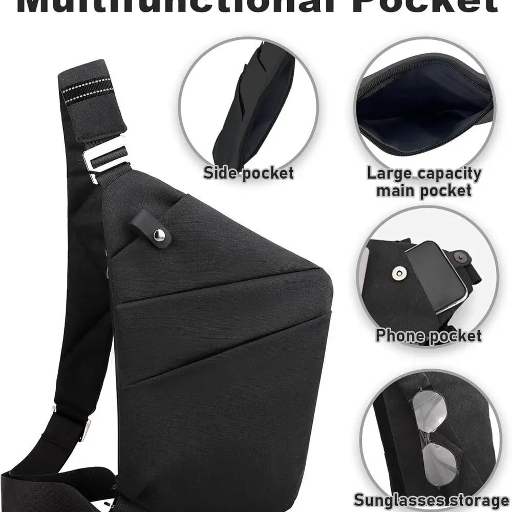 Anti Theft Travel Bag Nylon Large Capacity Cross-body Sling for Travel